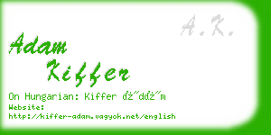 adam kiffer business card